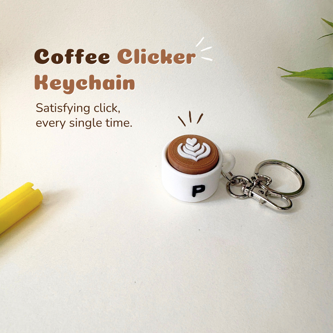 Coffee Clicker Keychain - PolyPop