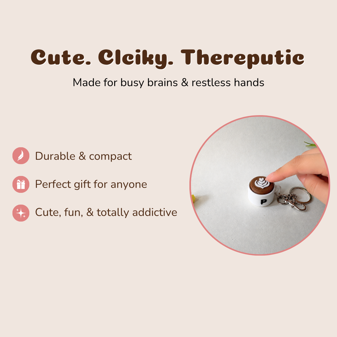 Coffee Clicker Keychain - PolyPop
