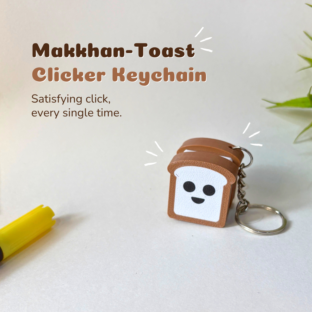Makkhan Toast Clicker Keychain - PolyPop