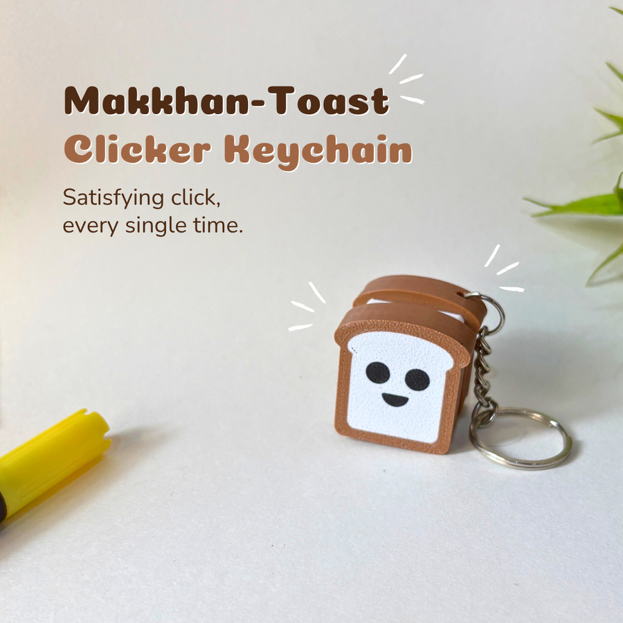 Makkhan Toast Clicker Keychain - PolyPop